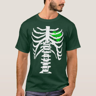 Chest X-Ray Irish Shamrock with Bones St Patricks T-Shirt