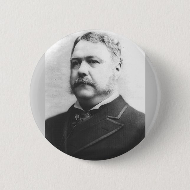 Chester A. Arthur 21st President 6 Cm Round Badge (Front)