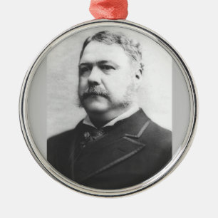 Chester A. Arthur 21st President Metal Tree Decoration