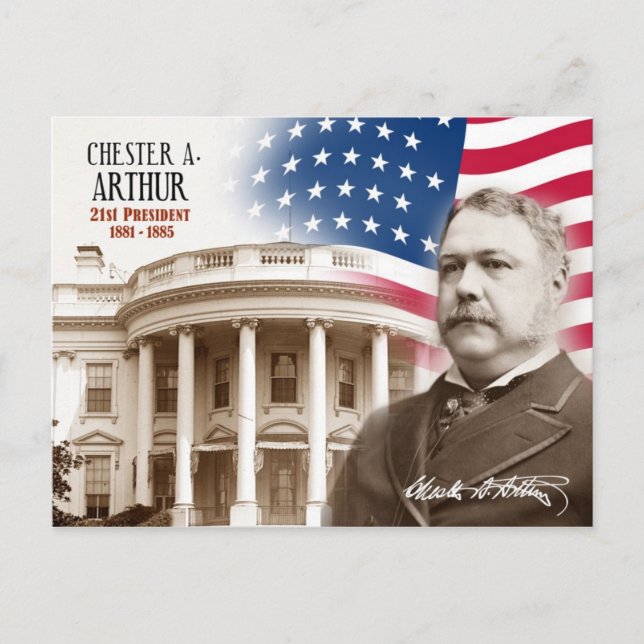 Chester A. Arthur -  21st President of the U.S. Postcard (Front)