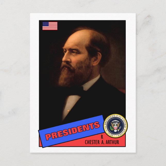 Chester A. Arthur Baseball Card (Front)