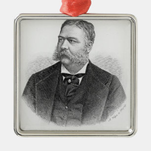 Chester Alan Arthur , engraved by A. Weger Metal Tree Decoration