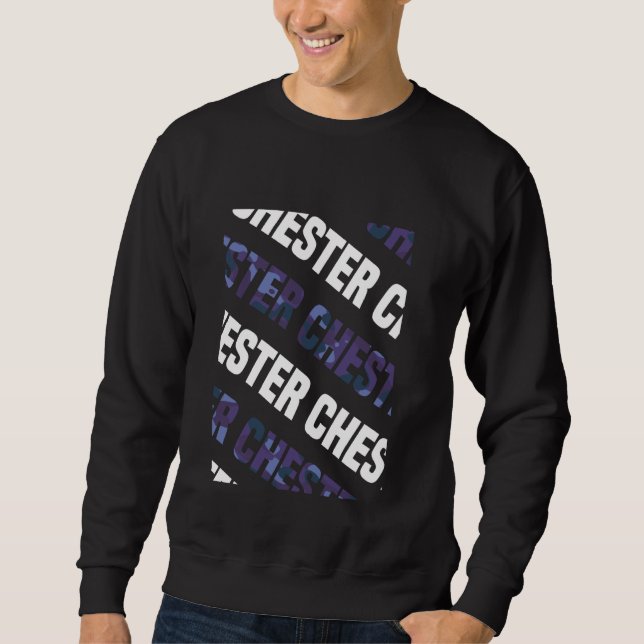Chester Camo Pattern Purple Camouflage Sweatshirt (Front)