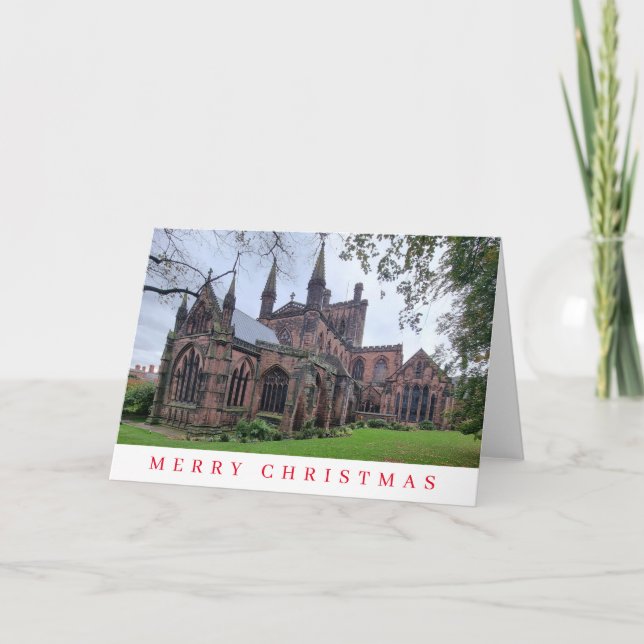 Chester Cathedral view Christmas card  (Front)