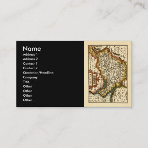 "Chester" Cheshire, County Map, England Business Card
