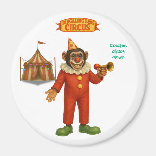 Chester, circus clown magnet