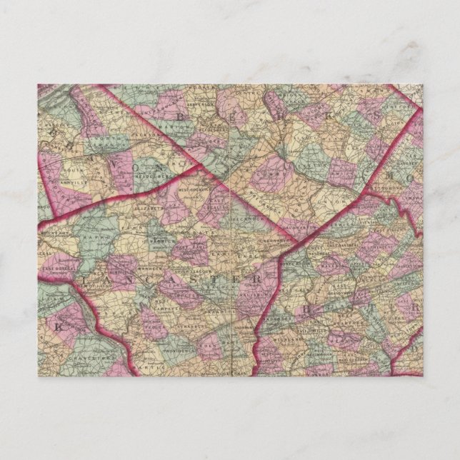 Chester, Dauphin, Berks, Lebanon Postcard (Front)