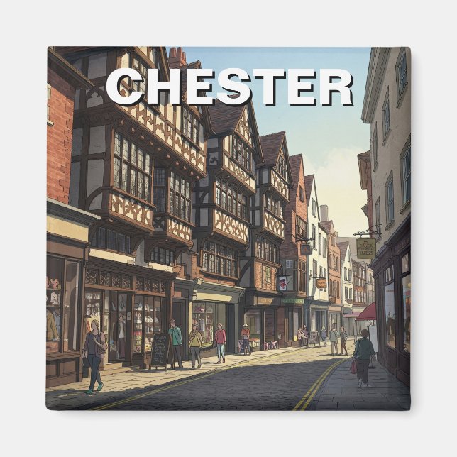Chester England Travel Magnet (Front)
