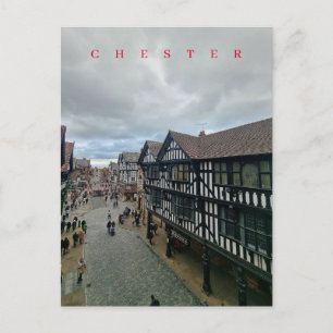 Chester Foregate Street view postcard