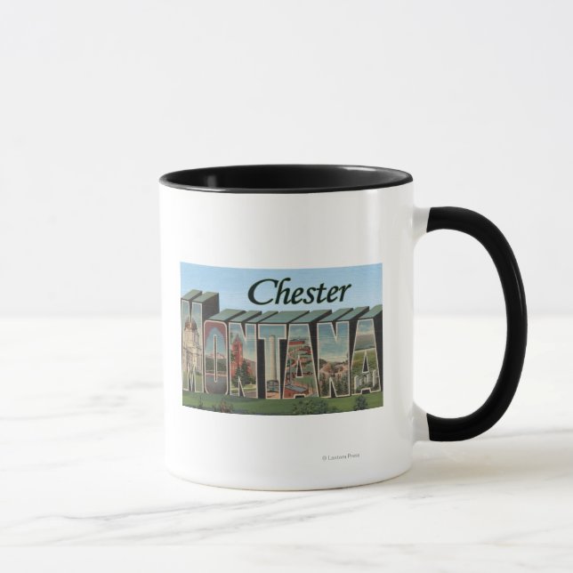 Chester, Montana - Large Letter Scenes Mug (Right)