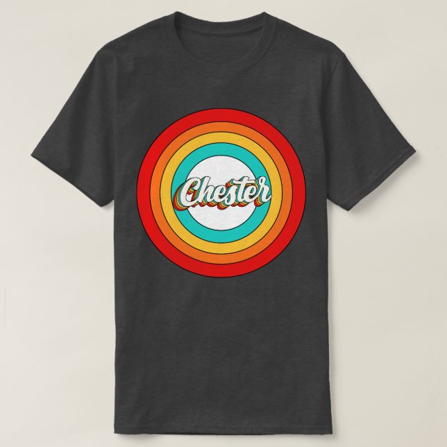 Chester Name Shirt Vintage Chester Circle (Design Front)
