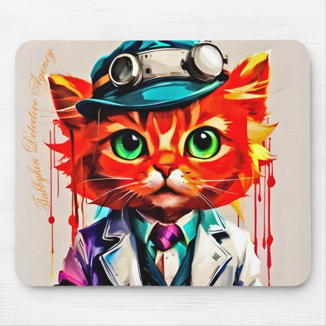 "Chester" of The Tabbykin Detective Agency  Mouse Mat (Front)