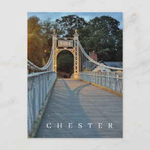 Chester Queens Park Bridge view postcard