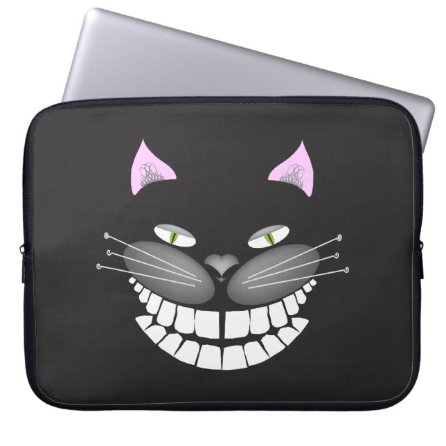"Chester the Cat" smiling cute cheshire kitty Laptop Sleeve (Front)