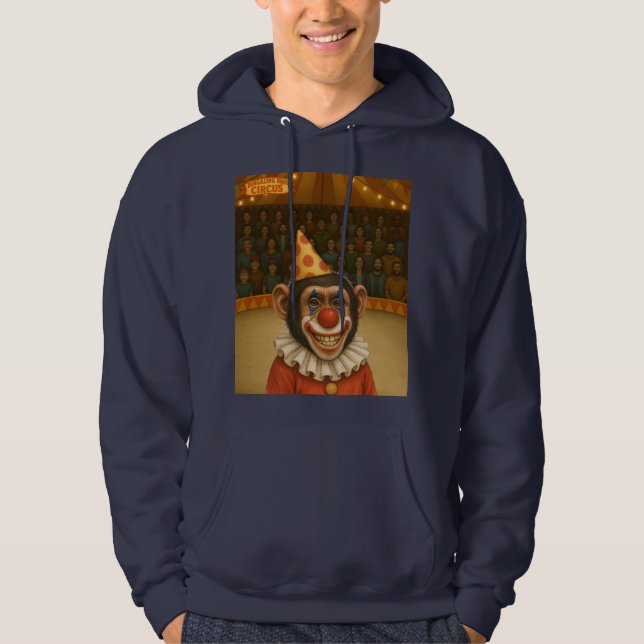 Chester the chimp clown hoodie (Front)