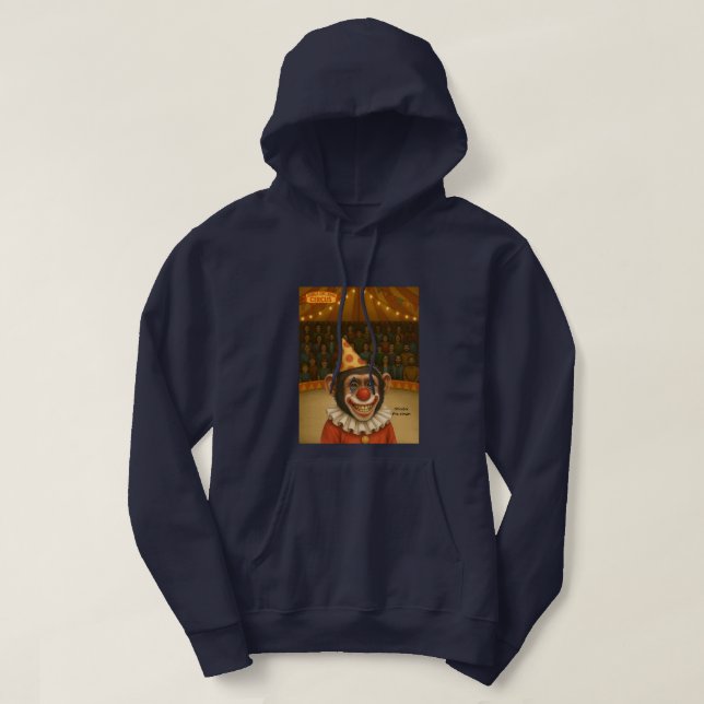 Chester the chimp clown hoodie (Design Front)