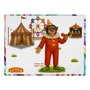 Chester the chimp clown poster