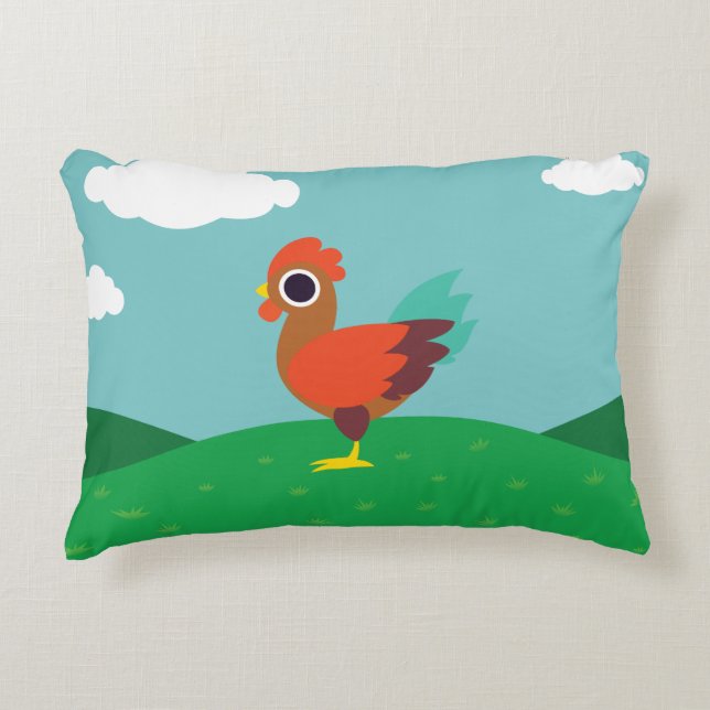 Chester the Rooster Decorative Cushion (Front)