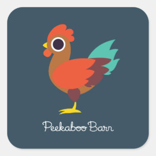 Chester the Rooster Square Sticker