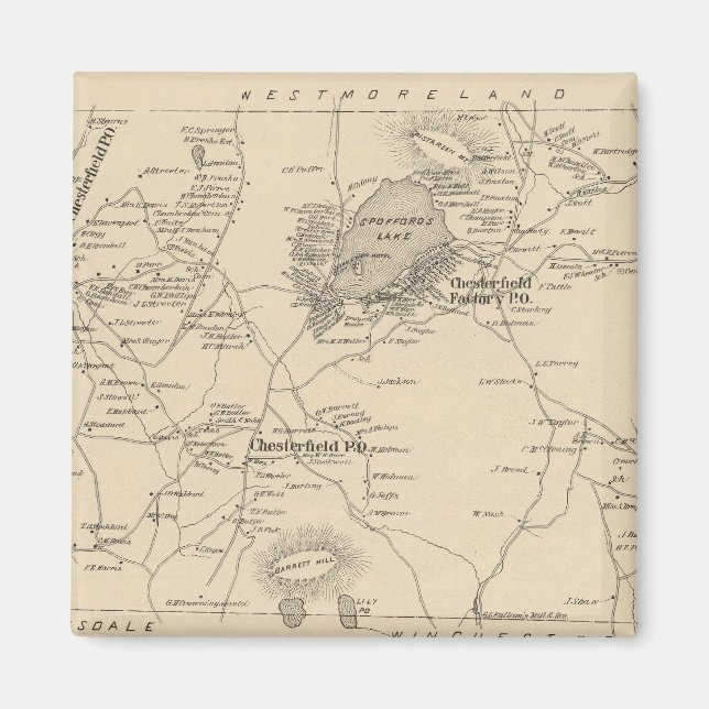 Chesterfield, Cheshire Co Magnet (Front)