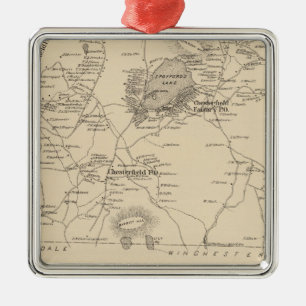 Chesterfield, Cheshire Co Metal Tree Decoration