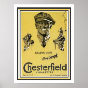 Chesterfield Cigarette Ad Poster 12 x 16