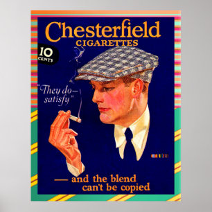Chesterfield Cigarettes Amazing Vintage Commercial Poster