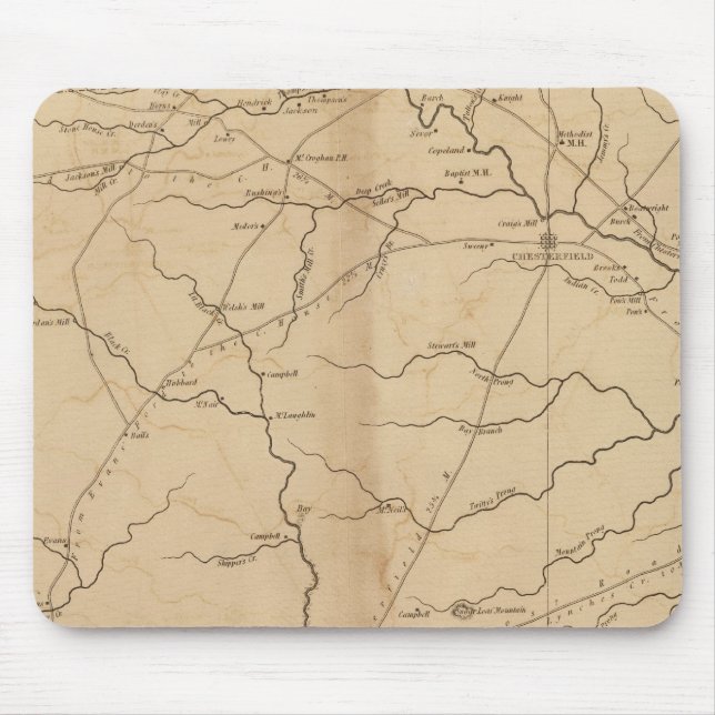 Chesterfield District, South Carolina Mouse Mat (Front)