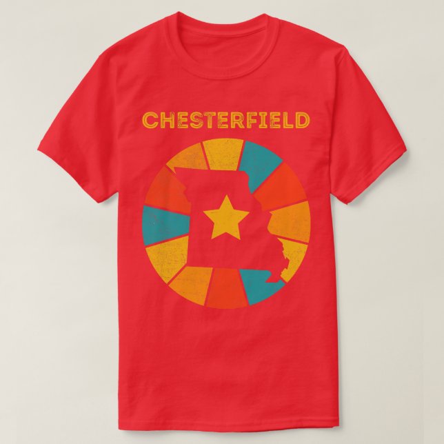 Chesterfield Missouri Vintage Distressed Souvenir  T-Shirt (Design Front)