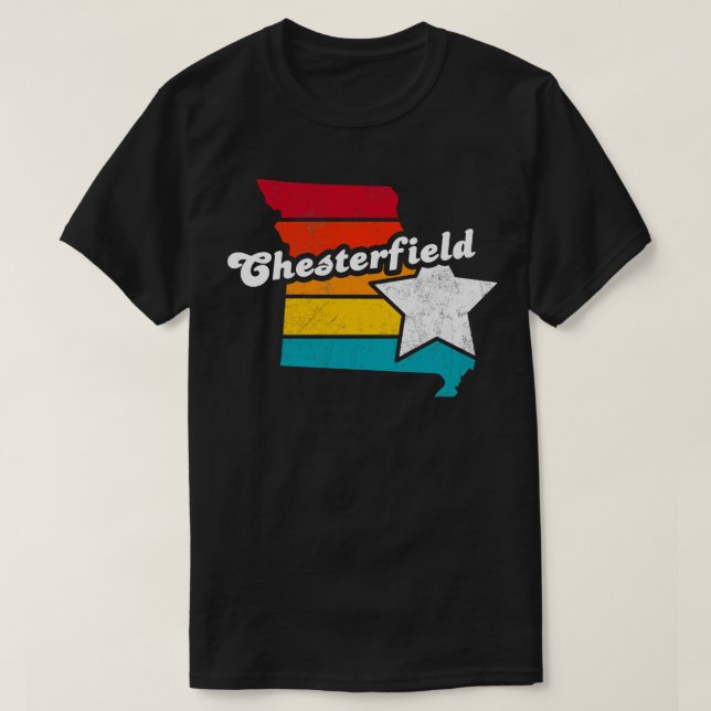 Chesterfield Missouri Vintage Distressed Souvenir  T-Shirt (Design Front)