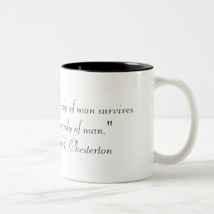 Chesterton - Comedy of Man Two-Tone Coffee Mug