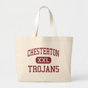 Chesterton - Trojans - High - Chesterton Indiana Large Tote Bag