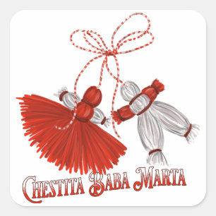 Chestita Baba Marta Martenitsas Square Sticker