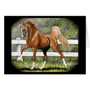 Chestnut Arabian Horse Running