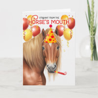Chestnut Blonde Mane Horse Funny Birthday