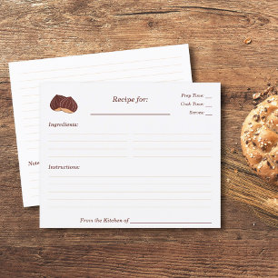 Chestnut Bridal Shower Recipe Card