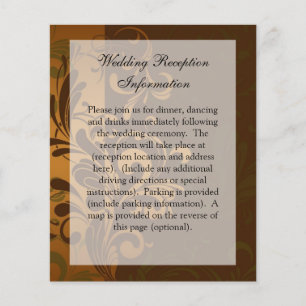 Chestnut Brown with Gold/Green Reception Info.
