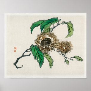 Chestnut by Kōno Bairei (1844-1895) Poster