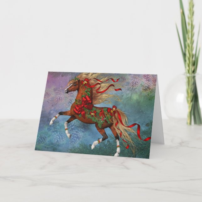 "Chestnut Cheer" Holiday Card (blank) (Front)