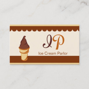 Chestnut Chocolate Brown Ice Cream Business Card