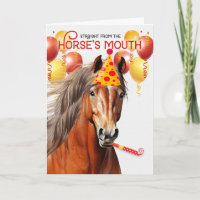 Chestnut Draught Horse Funny Birthday