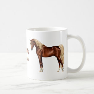 Chestnut Egyptian Arabian Horse Flaxen Mane & Tail Coffee Mug