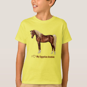Chestnut Egyptian Arabian Horse Flaxen Mane & Tail T-Shirt