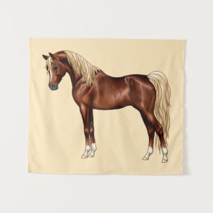 Chestnut Egyptian Arabian Horse Flaxen Mane & Tail Tapestry