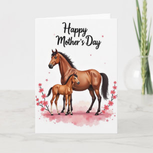 Chestnut Equine Mothers Day Card