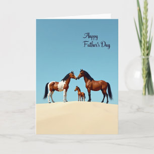 Chestnut Foal Fathers Day Card