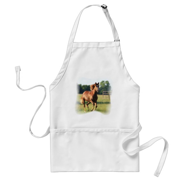 Chestnut Galloping Horse Apron (Front)
