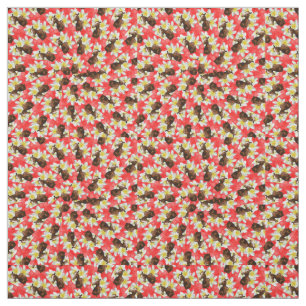 Chestnut Horse And Frangipanis, Fabric