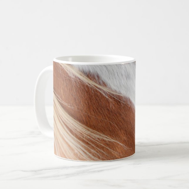 CHESTNUT HORSE COAT PATTERN COFFEE MUG (Front Left)