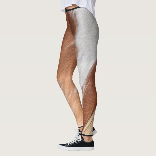 CHESTNUT HORSE COAT PATTERN LEGGINGS (Left)